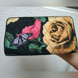 Vera Bradley Havana Rose Wallet With Flaws